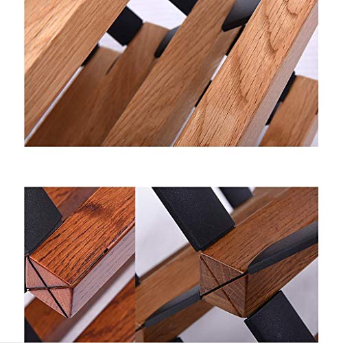 Soporte para botellas de vino de madera maciza miniatura 5