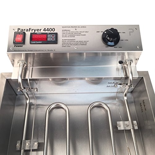 Paragon ParaFryer Funnel Cake Fryer Machine for Professional Concessionaires Requiring Commercial Quality & Construction 25 Pound Oil Capacity 4400 Watts Electric 220 Volt Requires 6-20 Receptacle