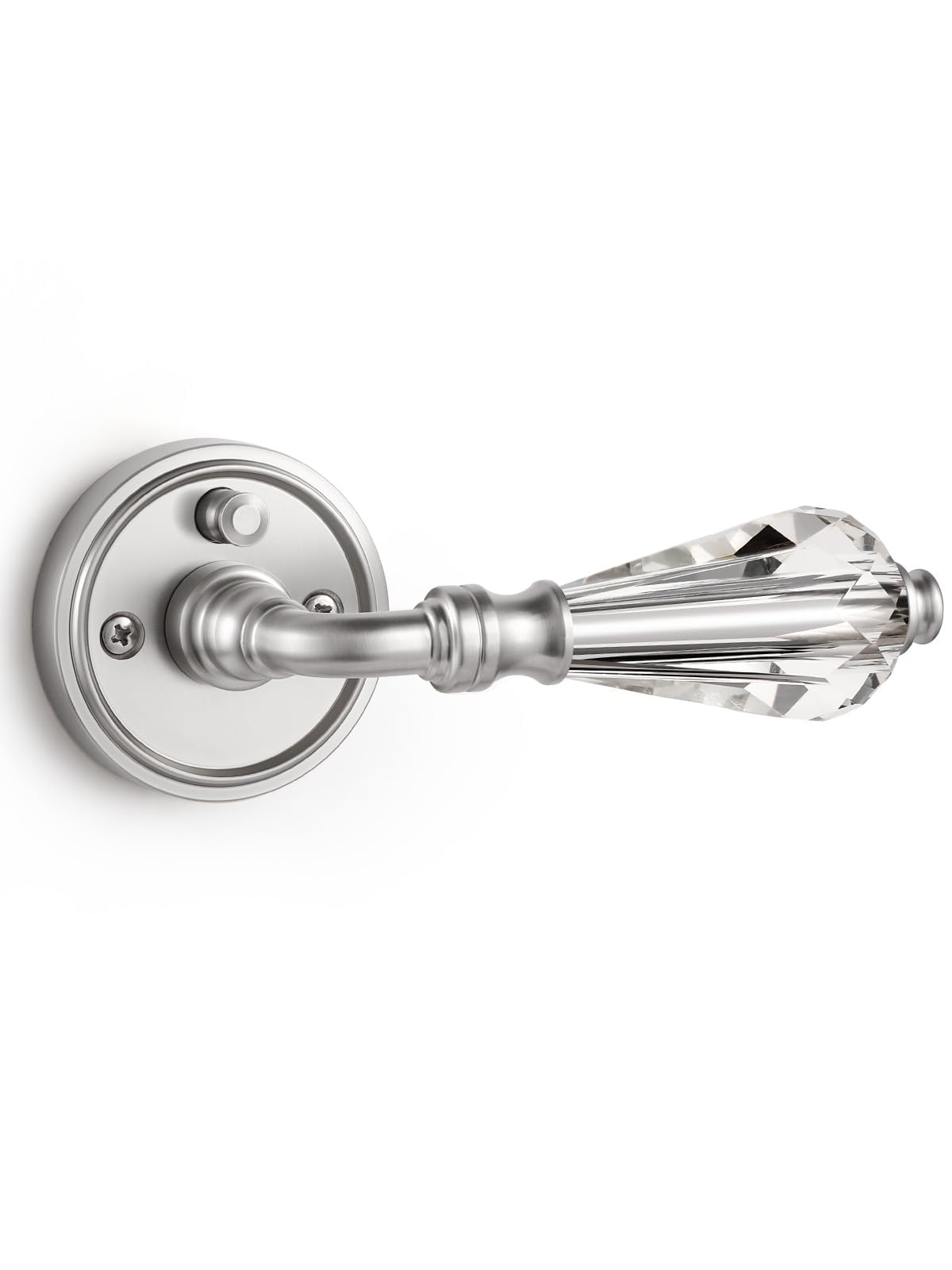 Levier de porte intérieure en nickel satiné pour chambre
