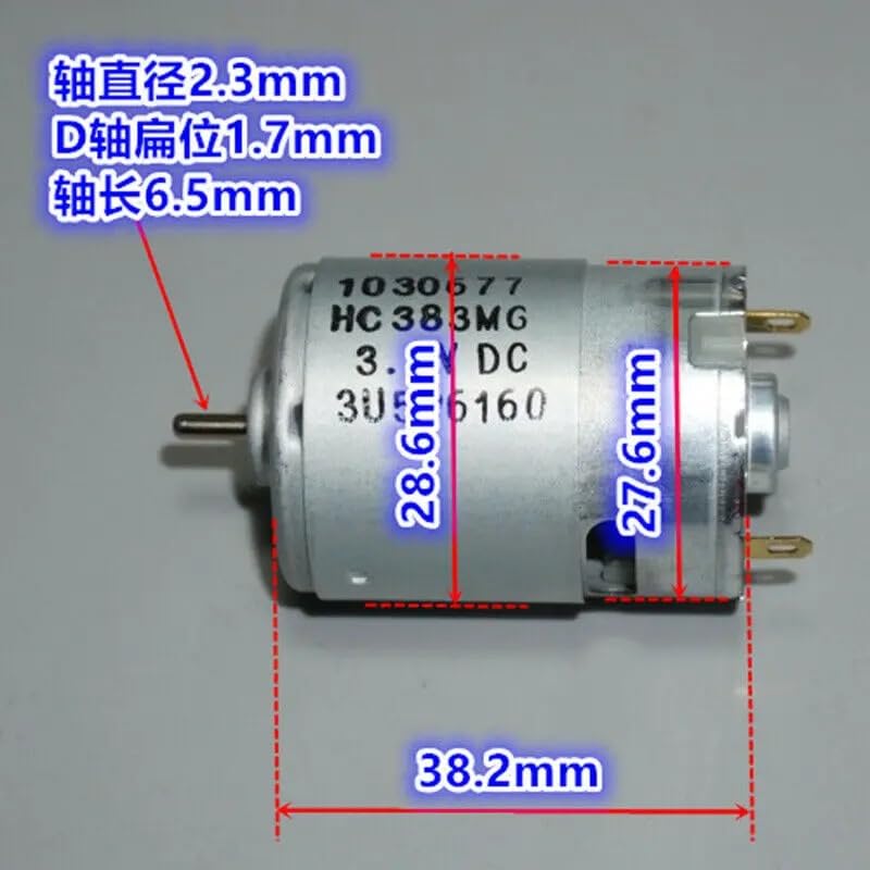YTMJPQQJI HC383 380 Motor DC 3.6V 4.2V 21000RPM High Speed ??High Torque D Axis Electric Screwdriver Drill Tool