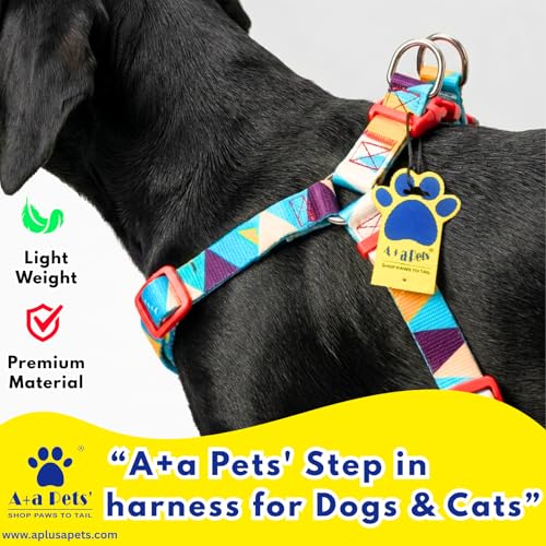 Image of A+a Pets' Step in Harness for Dogs, Cats | Soft Premium Waterproof (Abstract, S)