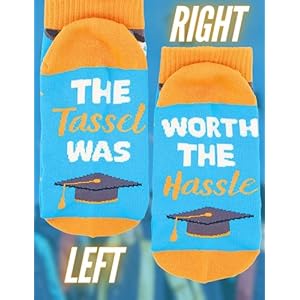 InnoBeta Funny Graduation Gifts for Her Him, 2024 High School College Masters PhD MBA Graduation Gifts, Inspirational Congratulations Grad Gifts, One Size Crew Socks InnoBeta Funny Graduation Gifts for Her Him 2024 High School College Masters PhD MBA Graduation Gifts Inspirational Congratulations Grad Gifts One Size Crew Socks