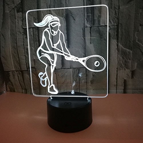 Lámpara de Mesa 3D Luz Nocturna LED USB Táctil miniatura 4