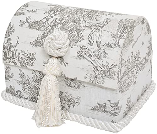 Jennifer Taylor ジェニファーテイラー 【 トランクボックス 】 カルトナージュ 収納 小物入れ 宝箱 エステ ネイル サロン コスメ メイク Toile de Jouy トワル ド ジュイ 33142BX