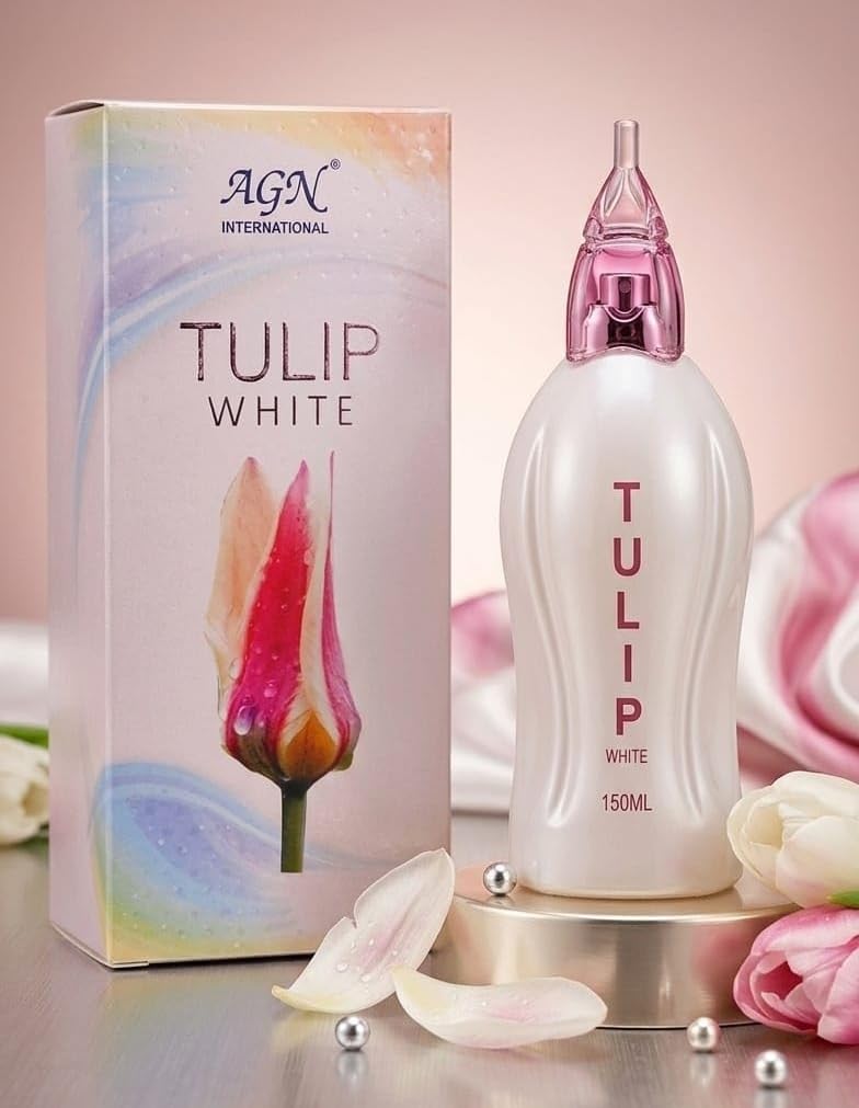 AGN International Tulip White Eau de Parfum, 150 ml (Floral, 150ml) | Floral Fragrance, Spray Bottle, For Women, Gift Box Included, Long-Lasting Scent-image-28