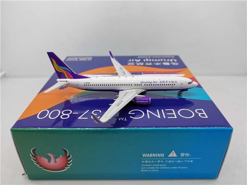 Miniatura 7 de Phoenix Urumqi Airlines para Boeing B737-800 B-6268 1400 DIECAST modelo preconstruido