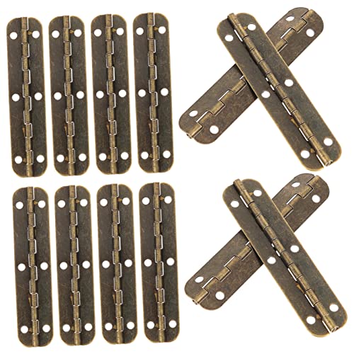 PartyKindom Set of Piano Hinges Long Hinge for Cabinet 150mm Heavy Duty 180 Degree Steel Flush Mount DIY