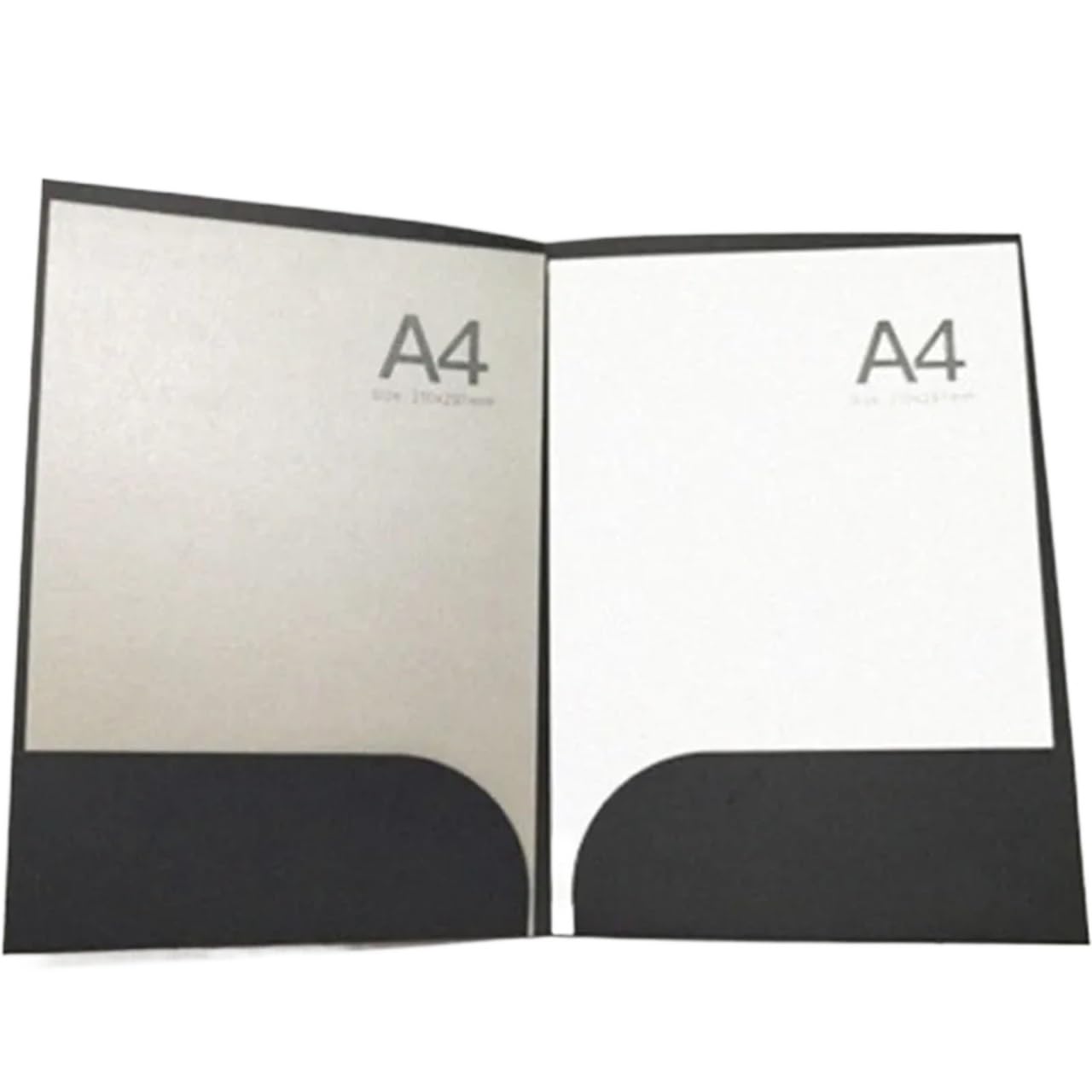 Ordner Für Noten 10 Stück Kraftpapier-Aktenordner im A4-Format, Präsentationsordner for Noten, Büro, Quittungen, Rechnungen, Berichtsprojekte Für Musikpartitur，File(2 Pockets-Black)