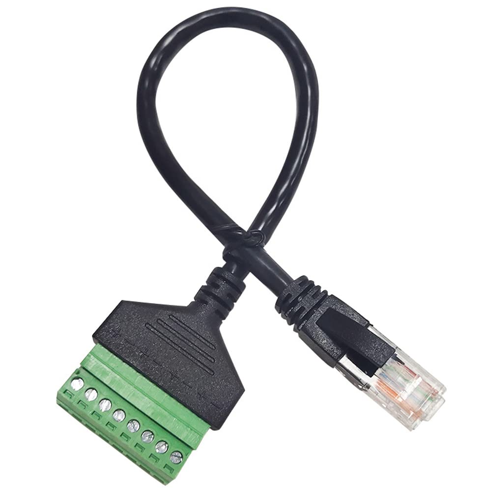 Amazon | ANMBEST 1点RJ45オスから8ピンネジ留め式端子台