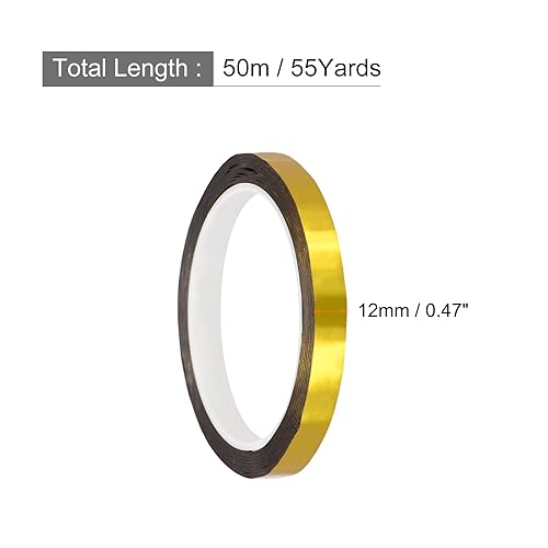 Miniatura 2 de Cinta de película de poliéster metalizado, cinta adhesiva de espejo, [para moldura y suministros de arte gráfico] - 0.47 pulgadas x 55 yardas/tono