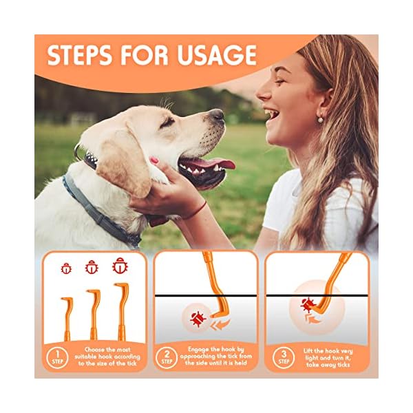Kittmip 48 Pack Tick Removal Tool Tick Remover for Dogs, Cats and Humans Plastic Tick Puller Tick Grabber, 3 Sizes (Green, Rose Red, Orange, Blue) Kittmip 48 Pack Tick Removal Tool Tick Remover for Dogs, Cats and Humans Plastic Tick Puller Tick Grabber, 3 Sizes (Green, Rose Red, Orange, Blue)