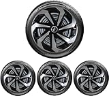 Jogo 4 Calotas Esportivas Spider aro 14 Preto/Prata - Universal Todos os Carros