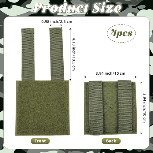 Molle Patch Panel,Tactical Hook&Loop Adapter Panel Molle Patch Board for Molle Accessories Plate Vest Carrier and Backpack 4"X4" by NEATABY - Used condition - Image 2
