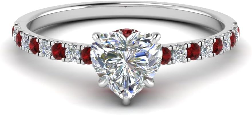 Choose Your Gemstone Hidden Halo Petite Diamond CZ Ring Sterling Silver Heart Shape Halo Engagement Rings Everyday Jewelry Wedding Jewelry Handmade Gifts for Wife US Size 4 to 12
