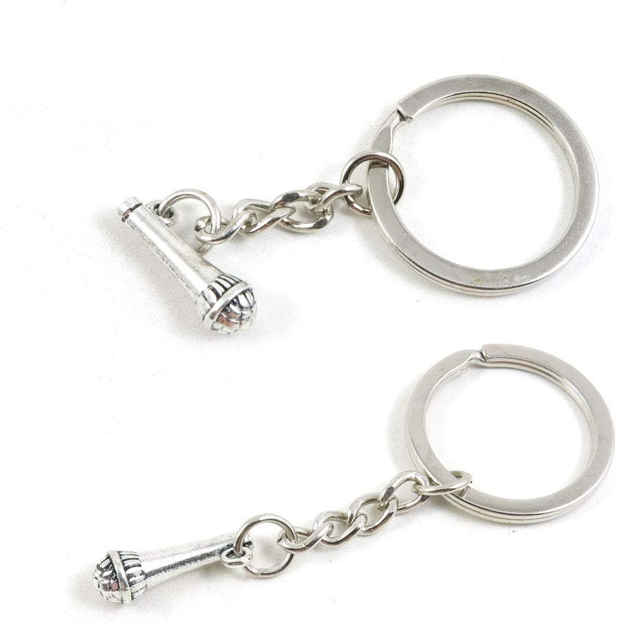 100 Pieces Keyring Keychain Wholesale Suppliers Jewelry Clasps Z8HV2K Microphone