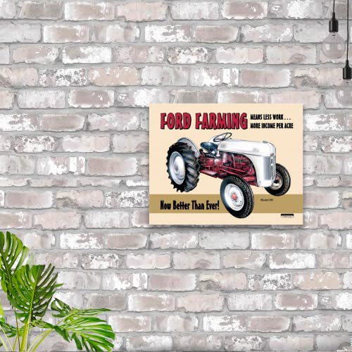 Desperate Enterprises Ford Farming 8N Tin Sign - Nostalgic Vintage Metal Wall Décor - Made In Usa #TOP3
