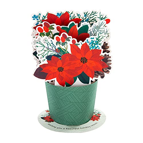 Hallmark Weihnachtskarte 3D Pop Up – Festliches Banner In Rot & Grün, Mit Folien-Details, Recycelbar