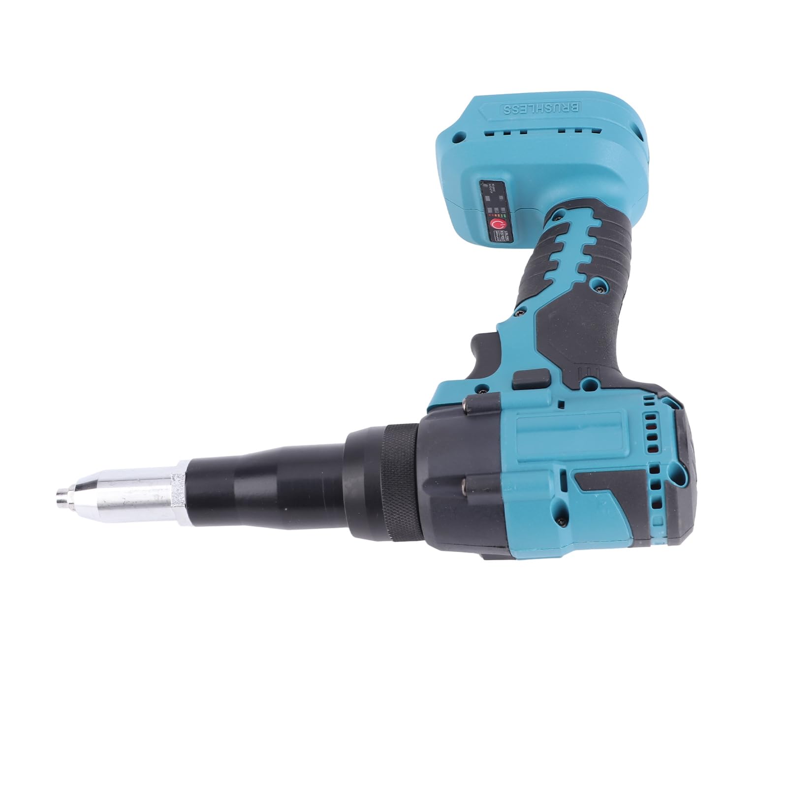 Niebieski, Bezszczotkowy, Akumulatorowy Pistolet Nitownicowy 18 V do Akumulatora BL1815 3,2–4,8 Mm, Ergonomiczna Obsługa jedną ręką dla Pracowników budowlanych. Materiał ABS