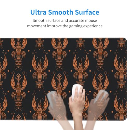 Tapis de souris pour le travail orange style rétro avec base caoutchouc stable - 6