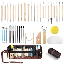 40 Pcs Clay Tools Clay Sculpting Tools Kit Pottery Tool Kit for Sculpting Ceramic-Tools for Stippling, Carving, Molding, and Shaping Clay-Crafts, Perfect Pottery Tool-Kit