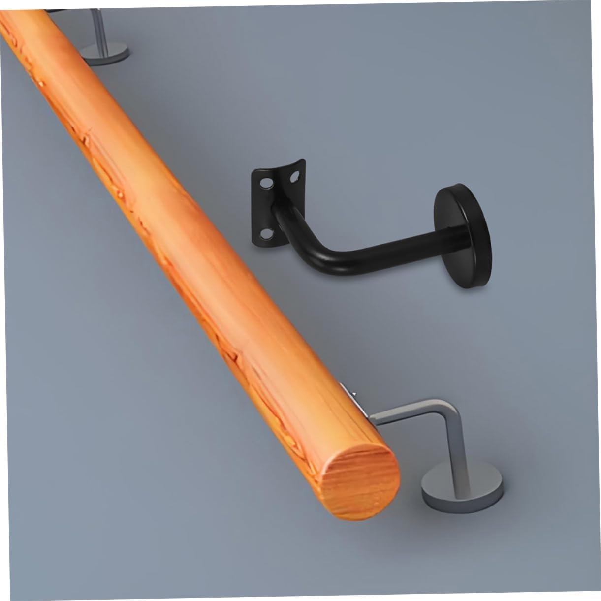 2pcs Stainless Steel Stair Handrail Brackets Heavy Duty Wall Mount Support for Staircases Quick Installation Ergonomic Grip for Home Office