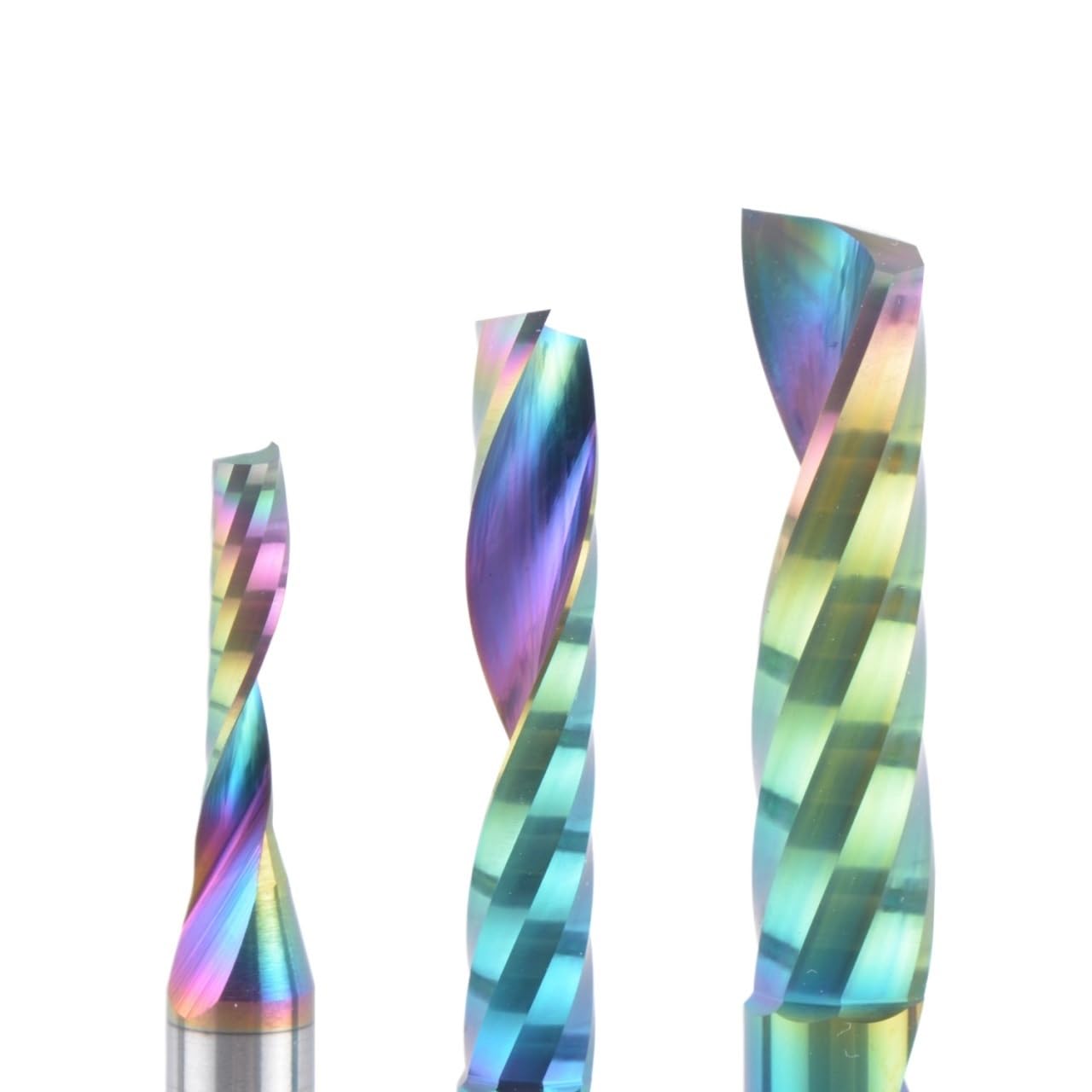 Frez trzpieniowy z węglika spiekanego CNC, pojedynczy flet, powłoka DLC, wolfram 3,175/4/5/6 mm, chwyt, aluminium, frez do grawerowania 3D, do drewna, tworzywa sztucznego (1F-D2.0-L08)