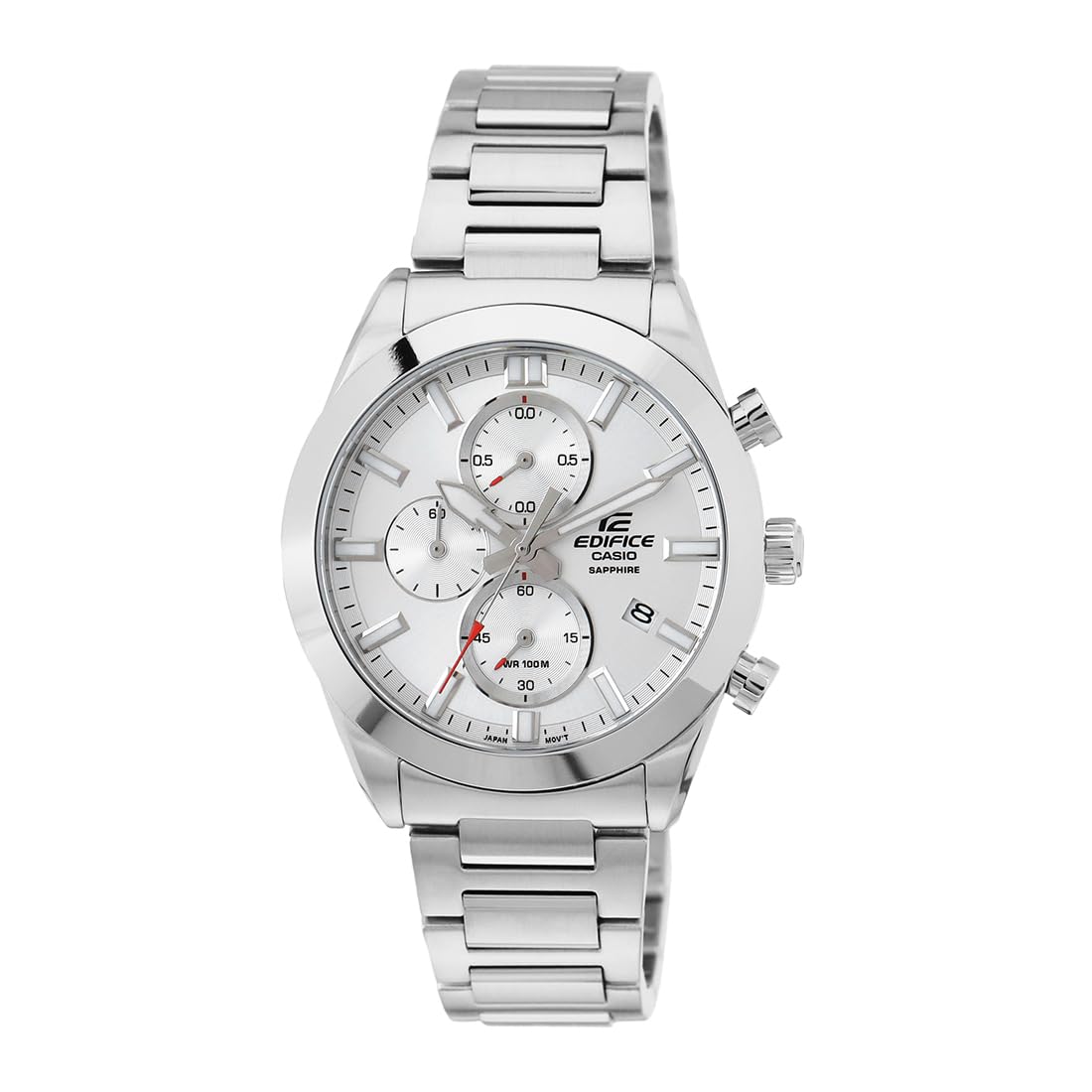 Casio Edifice EFB-710D-7AVUDF White Analog Dial Silver Stainless Steel Band Mens Watch Chronograph Sapphire Glass ED582 (B0C8TYPDSB) Amazon Price History, Amazon Price Tracker