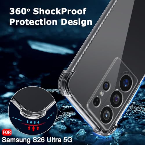 Image of TheGiftKart for Samsung S26 Ultra Case, Clear Soft Back Cover, Raised Bumps for Camera & Screen Protection, Shockproof 360 Degree Protection Galaxy S26 Ultra Back Cover (TPU, Transparent)