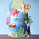 Meerestier Tortendeko Geburtstag Ozean Themen Kuchen Dekoration Deko Meerestier Kuchen Topper für Unter Meer Themen Babydusche Party Deko