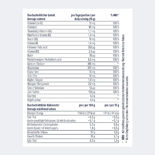 Energybody Vitamins + Minerals Pulver - 300g - mit 10 Vitaminen & 8 Mineralstoffen/Multivitamin Mineralstoff Drink/Exotic Bloody Orange Geschmack, vegan