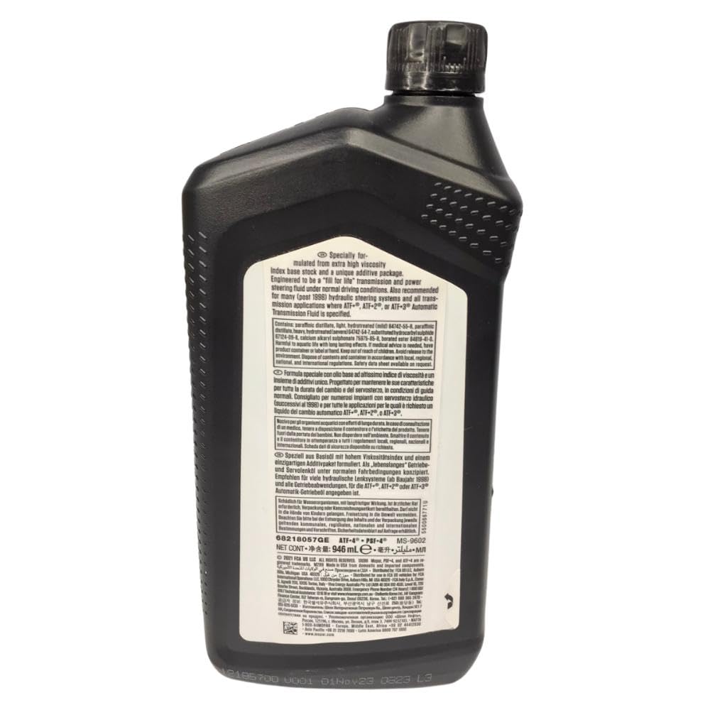 Lubrificante Câmbio Atf+4 Psf+4 Original K68218057lb - K68218057GE