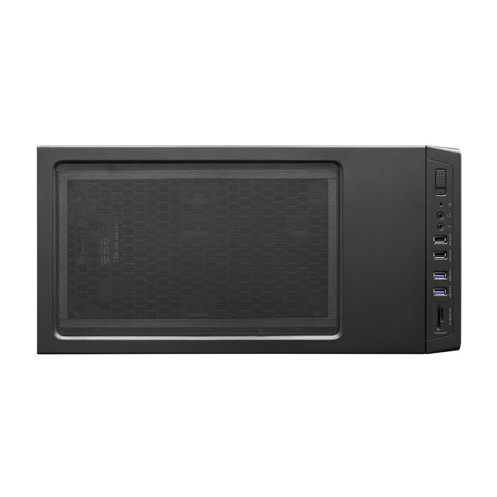Zolyd Vilorian - Caja Gaming ATX con Aislamiento acústico, 3 Ventiladores 120mm, Lector de SD y TF, Refrigeración Líquida hasta 390mm, Filtro de Polvo, Controlador de Velocidad del Ventilador, Negro