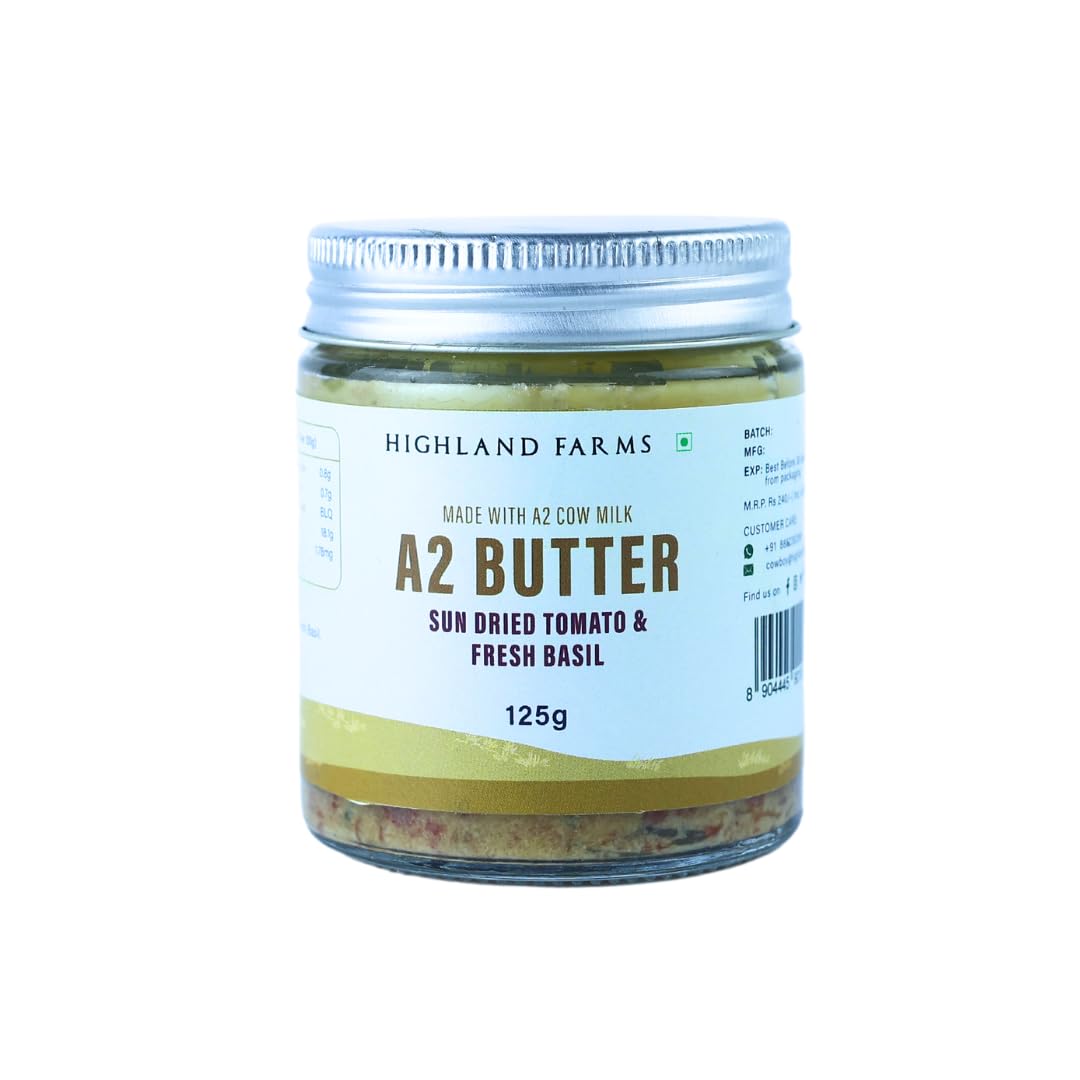Highland farms A2 Butter - Sundried Tomato and Basil (125g)-image-6