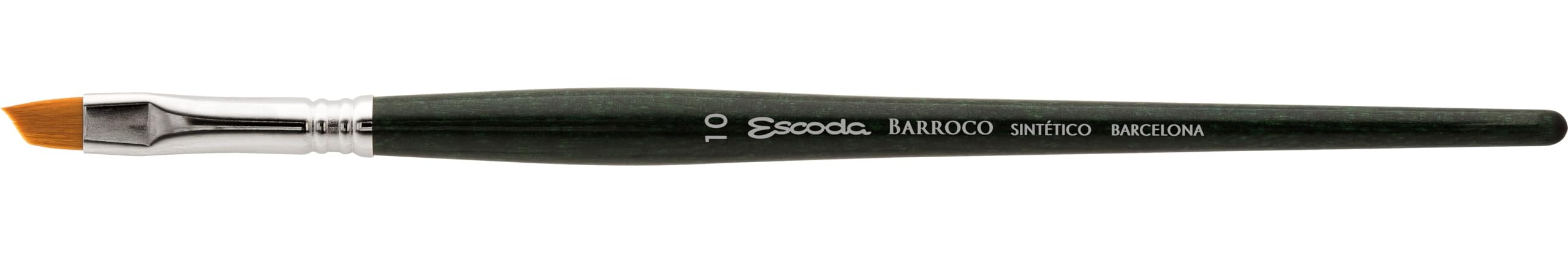 Escoda | Acuarela | Barroco Series Set para acuarela | Tamaño 10, 10, 14, 14 | 4 pinceles | Toray dorado sintético | Punta redonda + brillante + angular