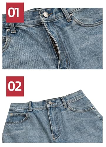 Men's and Women's Vintage Jeans Wide Leg Pants High Street Washed Vintage Distressed Denim Pant2