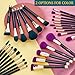 Jessup 15pcs Makeup Brushes Set Powder Foundation Eyeshadow Eyeliner Lip Contour Concealer Smudge Brush Tool (Blue/Darkgreen)