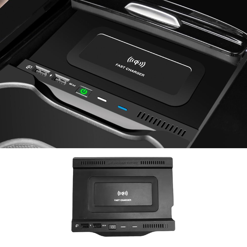 Bezprzewodowa ładowarka samochodowa, dla mercedes-benz, dla W177 C118 W247 GLA H247 CLA GLB X247 2019-2022 15W szybkie akcesoria do ładowania telefonu QI Panel płyty ładującej(For A class w177