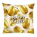 Kissenbezug 45 x 45 cm: Ostern Hase Eier Druck Dekorative Quadrat Wurf Kissenbezüge Set Festival Kissenhülle für Home Sofa Festival Schlafzimmer Auto Pillowcase Sofakissenbezug Kissenbezüge