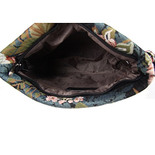 Signare Tapestry Women Mini Satchel Cross-Body Bag With Peony Flower (Xb02-Peo) #TOP4