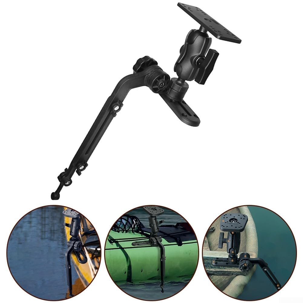 Zoegneer Support réglable pour sondeur de pêche Speedboat Sonar Fish Finder pour kayak Accessoires pour capteur Lowrance (B)