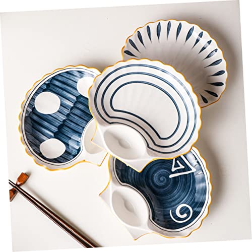 Plato decorativo de cerámica con forma de concha miniatura 4