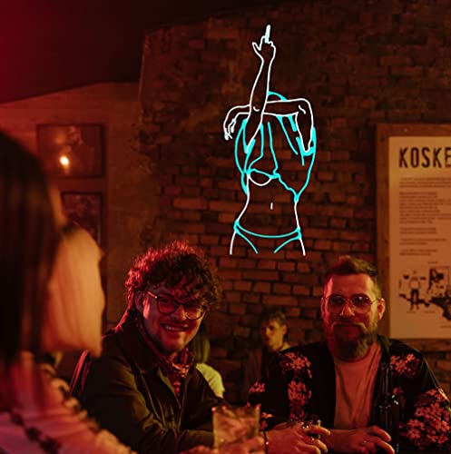 Image of Lady Neon Signs for Wall Decor Bedroom Bar Club Game Room Lights Sign Custom Neon Led Signs Gift Size: 60 * 27cm