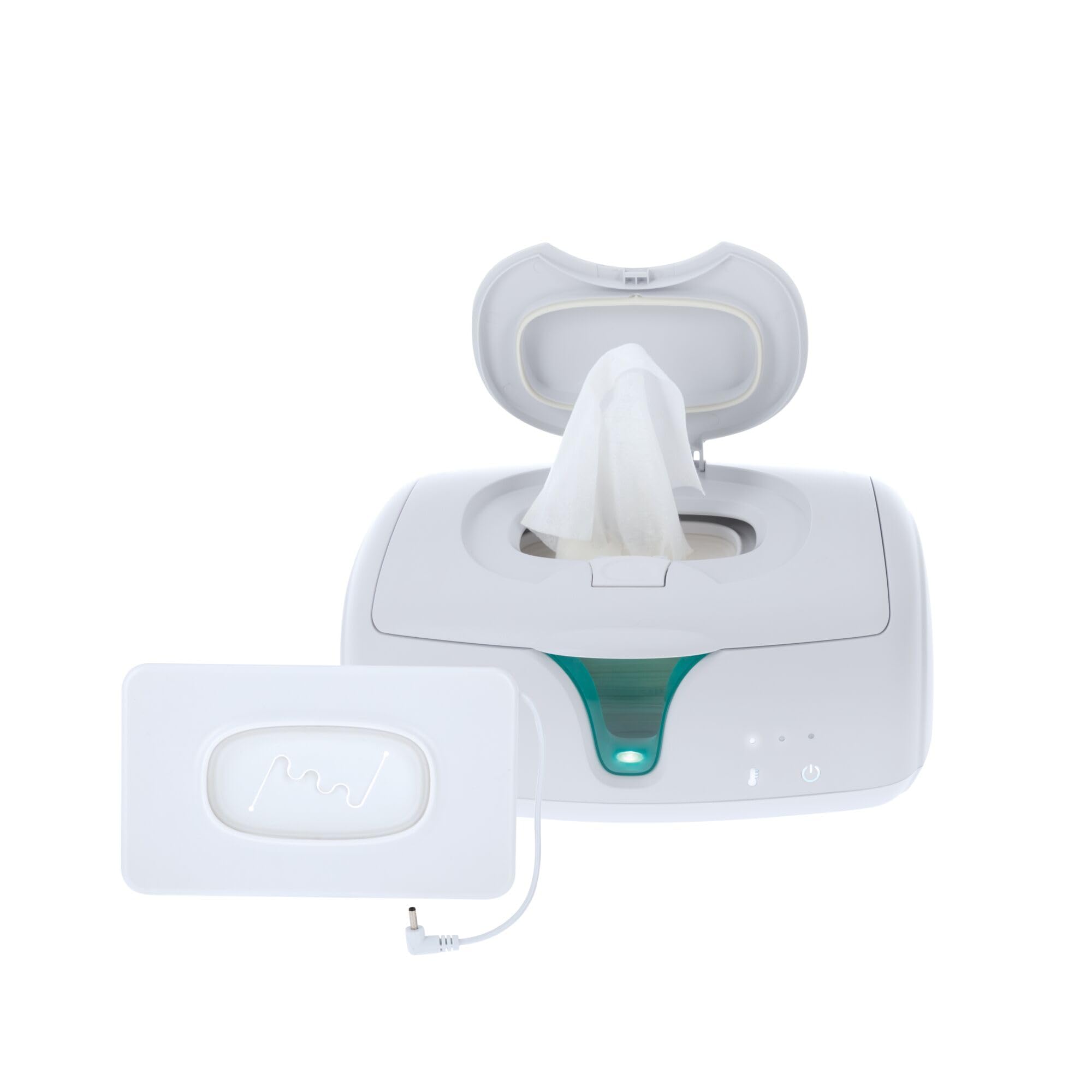 Dr. Talbot's - Chauffe-lingettes pour bébé et distributeur, couvercle facile à ouvrir, plaque chauffante lestée, fenêtre transparente, garde les lingettes fraîches, chaudes et prêtes à l'emploi