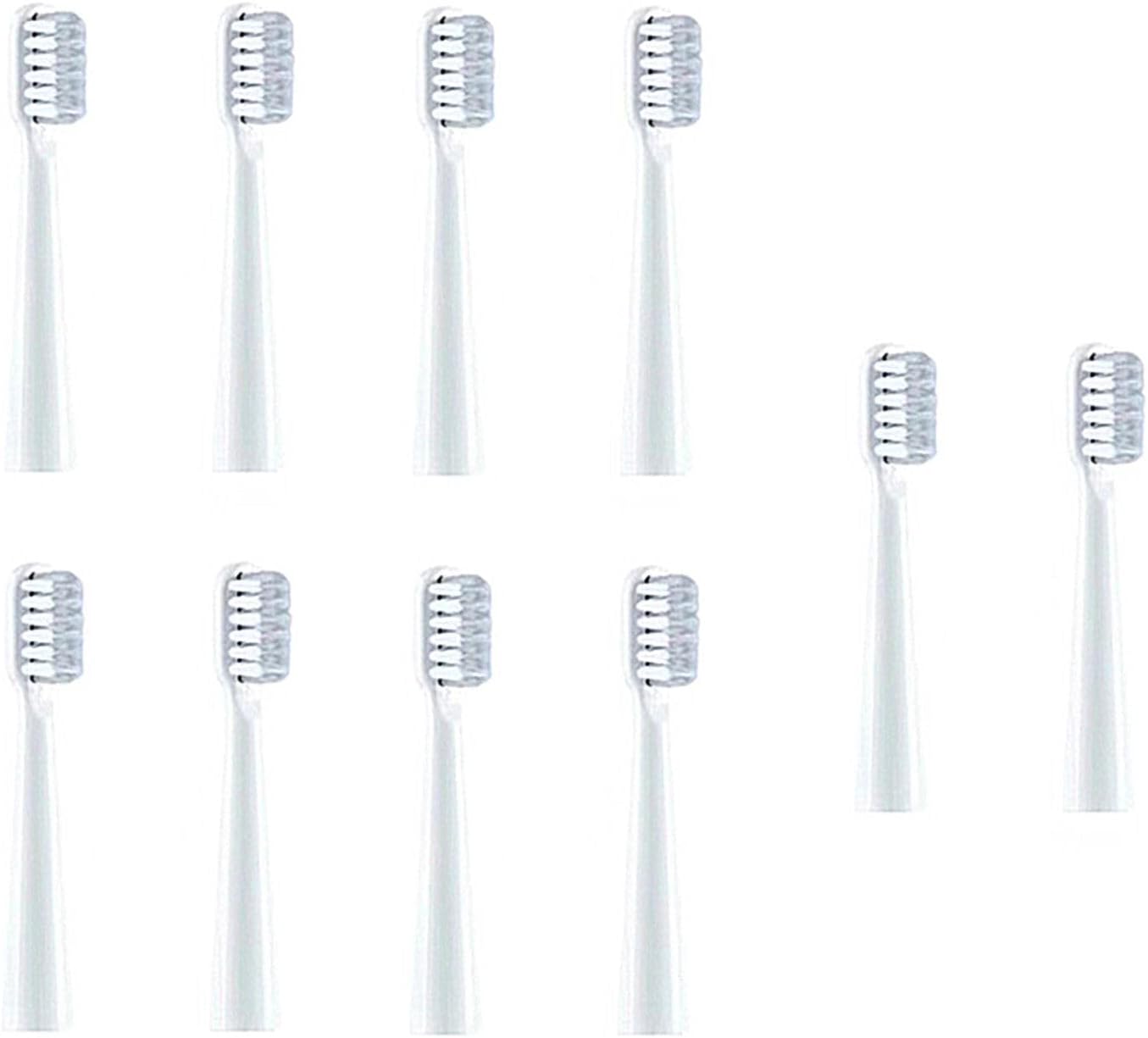 Replacement Toothbrush Heads ONLY Compatible with PHYLIAN H7 /COULAX H7 /COULAX C7 /COULAX H16, 10 Pack White