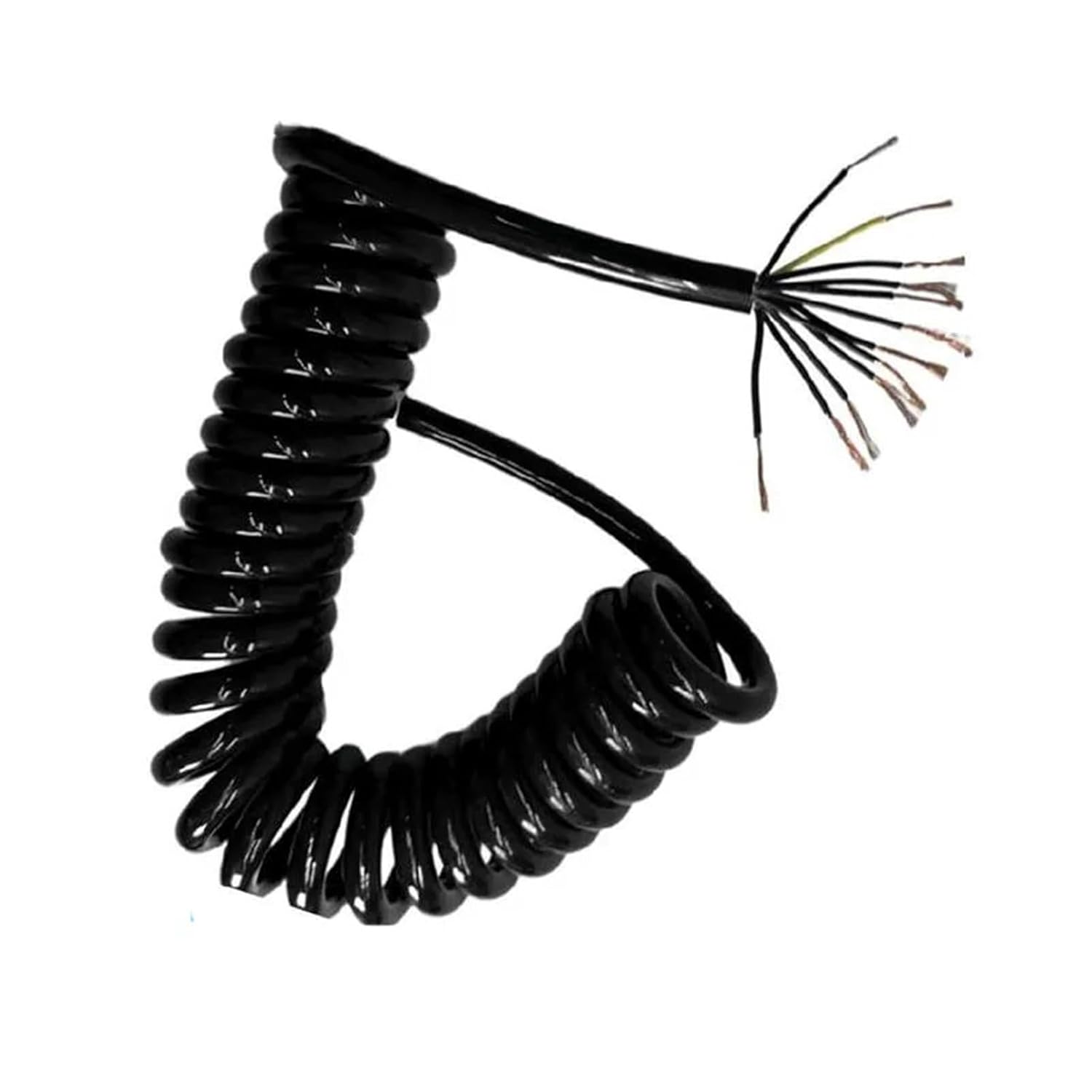 1pc PU Spring Cable Wire 18 core 20 awg 0.5mm² Stretch 1 2 3 4 5 6 7 8 9 10 11 12 13 14 15 Meters Spiral Telescopic Wire(Stretch 14 Meter)