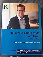 Uniformed Combined State Law Exam Series 66 9th edition 1475432089 Book Cover