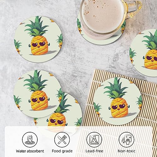Dessous de verre ananas en céramique : stop aux traces d'eau - 6