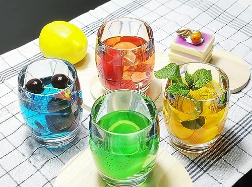Image of Premium 350 ML Water & Juice Drinking Glasses Set of 6 Vintage Glassware Set for Juice, Cocktail, Mocktail,Whisky All Beverages Everyday Uses for Gift (6, MT-01)