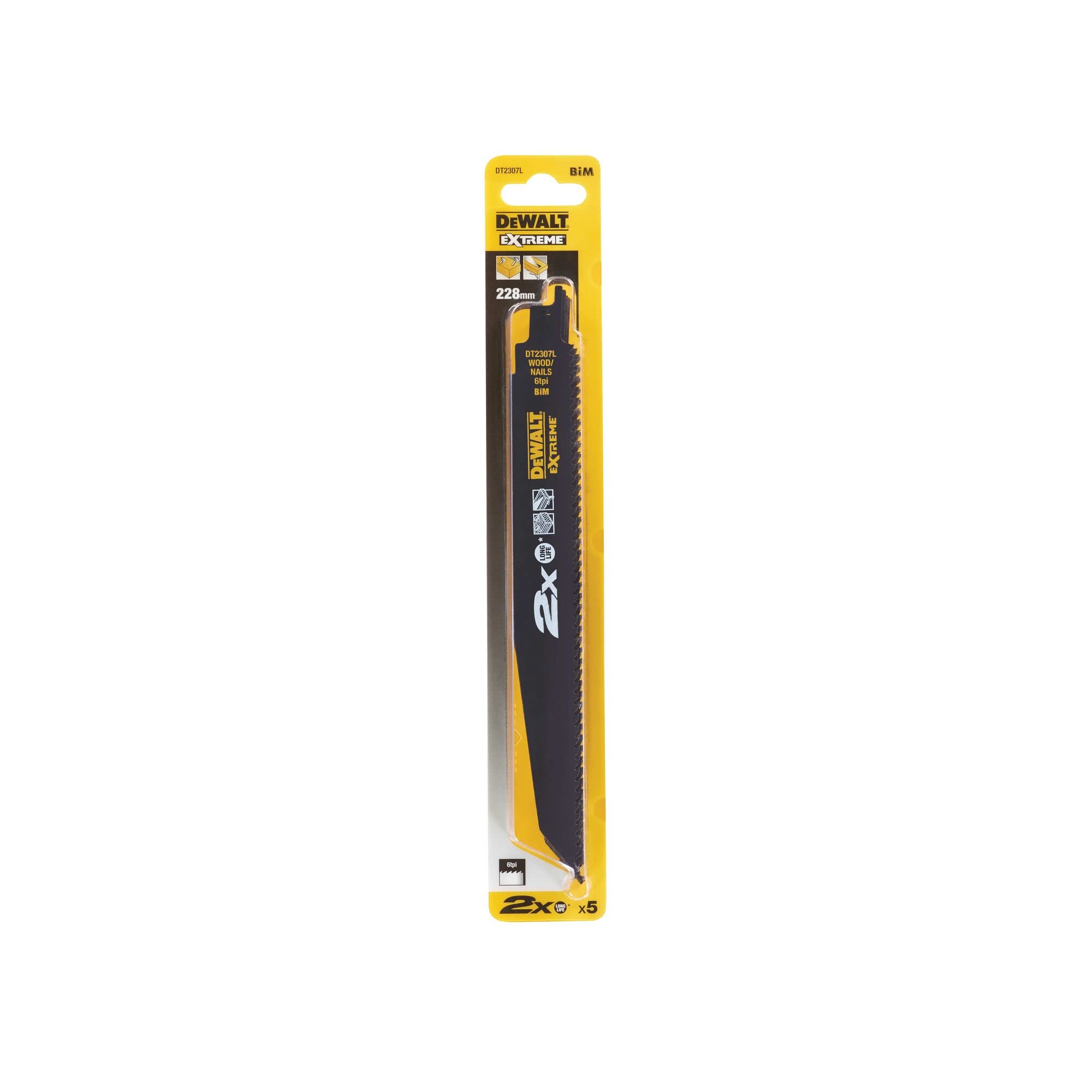 Brzeszczot do Piły Szablastej 228mm DT2307L DeWalt (5 szt.)