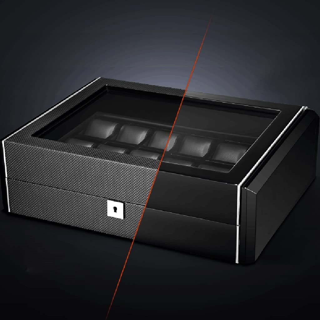 Home Watch Caja de Almacenamiento de Relojes mecánicos con tragaluz Transparente y Pantalla de múltiples Compartimentos, Ideal para Organizar su colección Beauty Comes